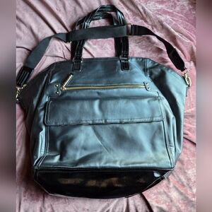 Victoria's Secret XL Black Tote W/ Leopard Interior